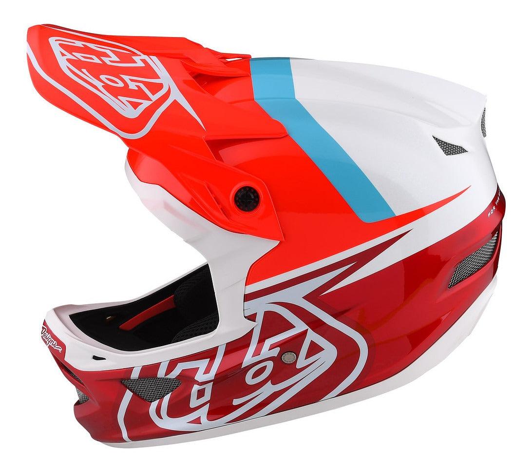 Casco Troy Lee Designs D3 Fiberlite Slant Red